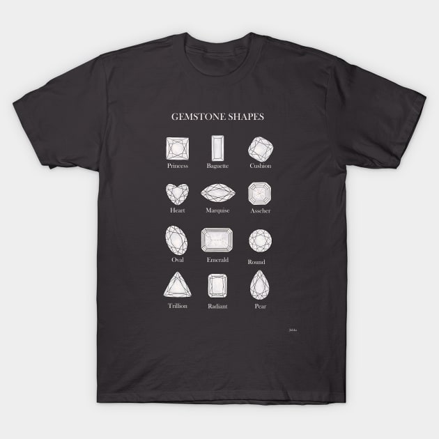 Gemstone shapes T-Shirt by Johka